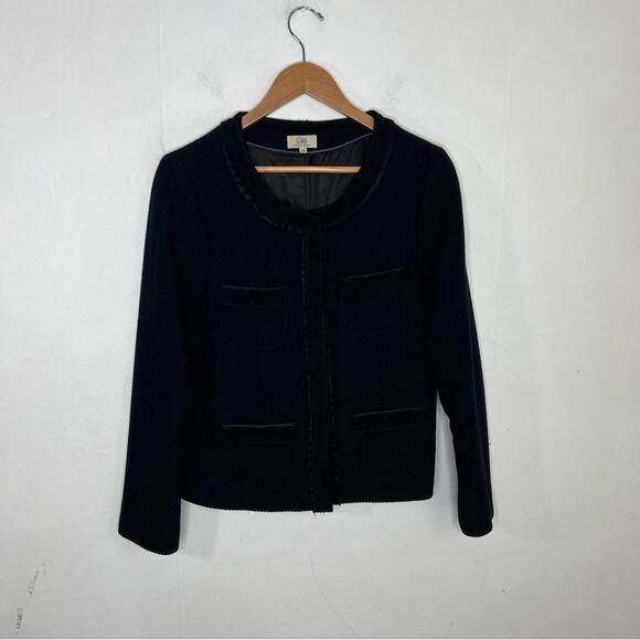 Pablo GERARD DAREL Paris Black Wool 4 Pocket Snap Front Blazer Jacket EU 42 US L - Picture 1 of 15